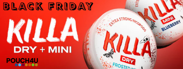 killa dry + mini nicotine pouches
